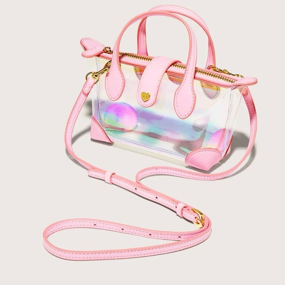 Stoney Clover Iridescent clear pouchette crossbody